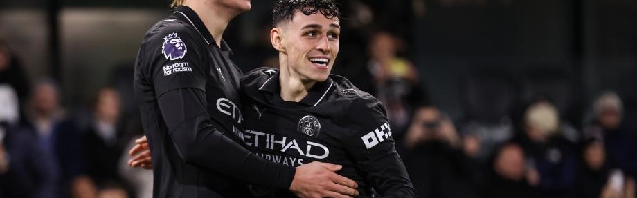 哈兰德英超百球里程碑福登连场双响 曼城5-4富勒姆